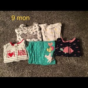 9 mon cotton footie pjs